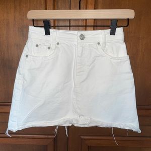 Urban Outfitters Frayed Jean Mini Skirt